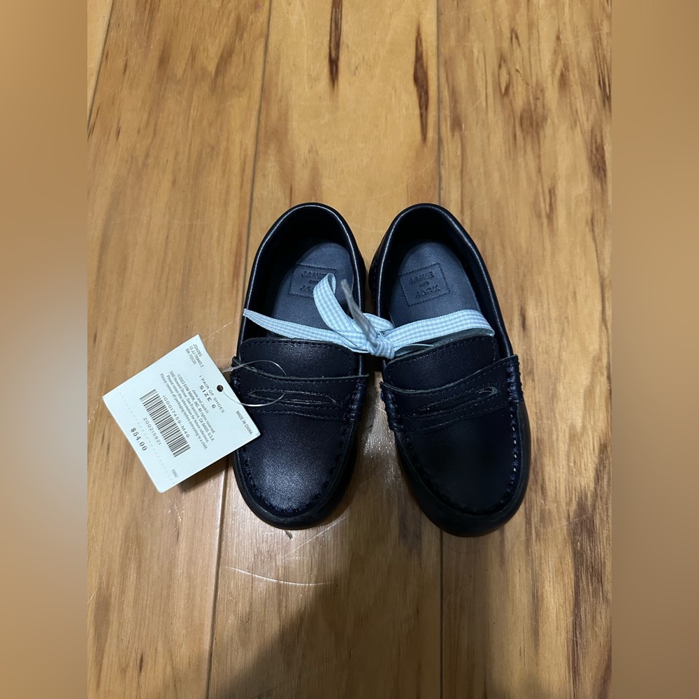 NEW Janie and Jack Leather Baby Loafers Size 6